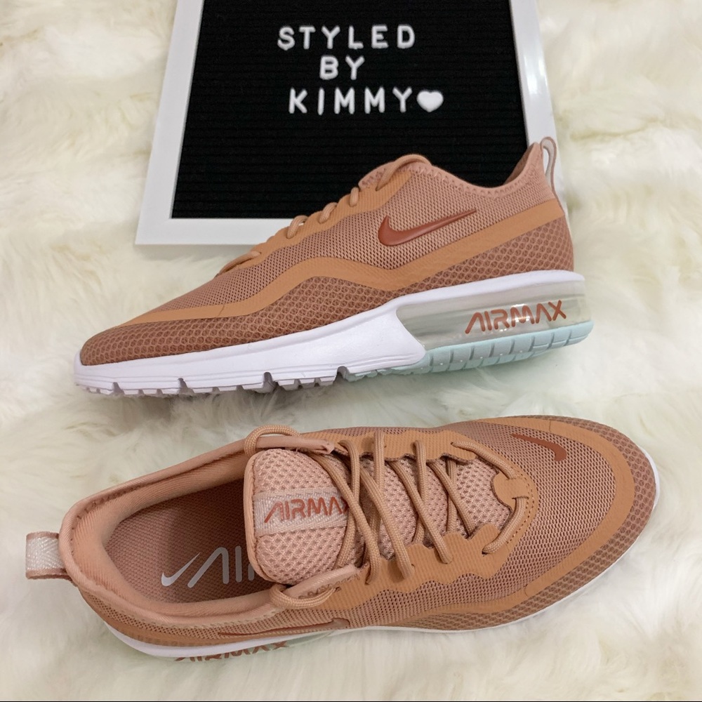 🌸 Nike Air Max Sequent Sneakers Shoes Rose Gold - Picture 3 of 9